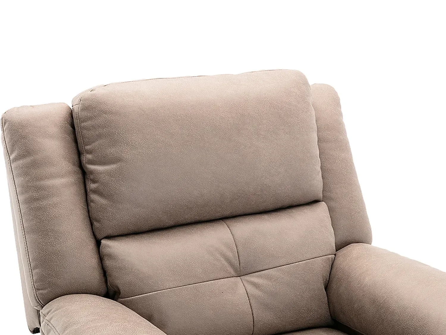 Poltrona|Vente-unique Poltrona articulada elétrica em tecido com 1 porta USB DOLENE Taupe