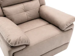 Poltrona|Vente-unique Poltrona articulada elétrica em tecido com 1 porta USB DOLENE Taupe