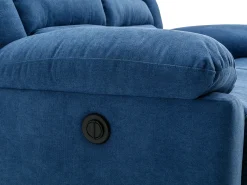 Poltrona|Vente-unique Poltrona articulada elétrica em tecido BUROLO Azul