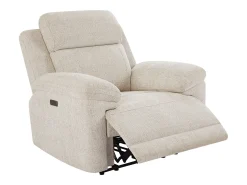 Poltrona*Vente-unique Poltrona articulada elétrica em tecido KELUNO Bege