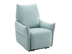 Vente-unique Poltrona articulada elétrica em tecido azul-claro estilo contemporâneo MODOC^ Poltrona