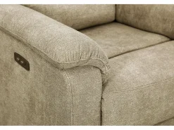 Online Vente-unique Poltrona articulada elétrica em tecido com apoio de pés e encosto inclináveis NEVERS Taupe