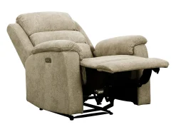 Online Vente-unique Poltrona articulada elétrica em tecido com apoio de pés e encosto inclináveis NEVERS Taupe