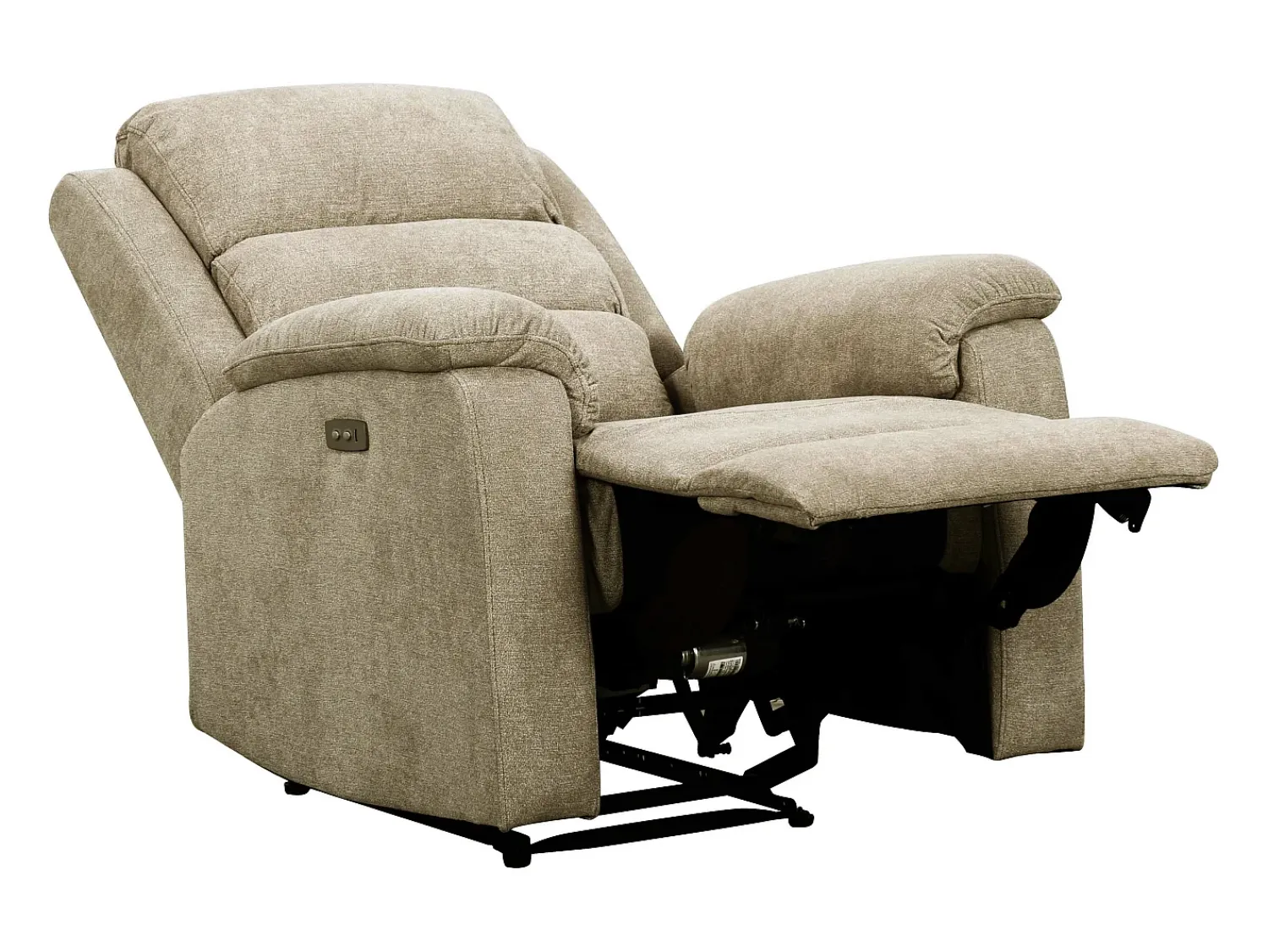 Online Vente-unique Poltrona articulada elétrica em tecido com apoio de pés e encosto inclináveis NEVERS Taupe