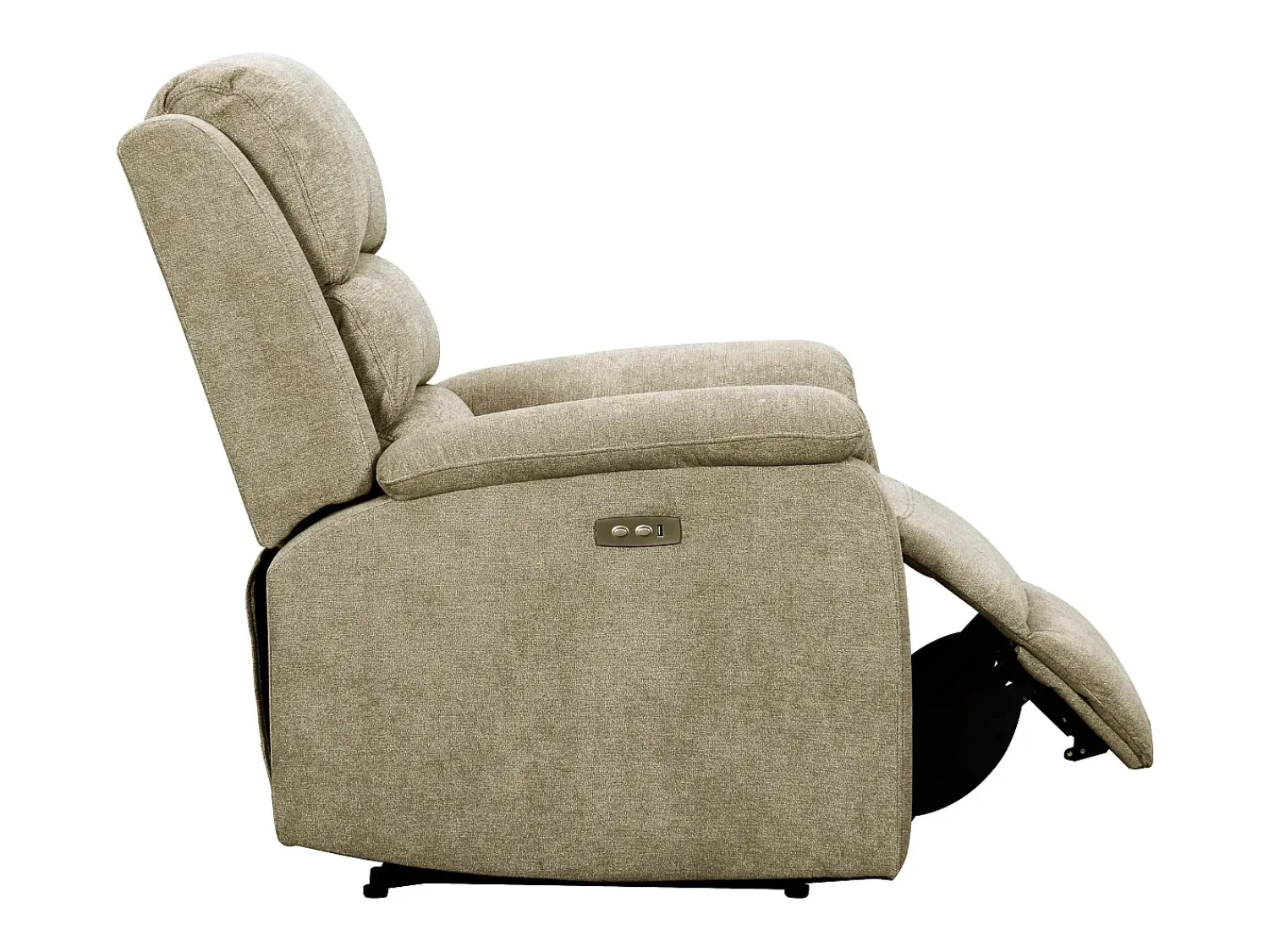 Online Vente-unique Poltrona articulada elétrica em tecido com apoio de pés e encosto inclináveis NEVERS Taupe