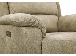 Online Vente-unique Poltrona articulada elétrica em tecido com apoio de pés e encosto inclináveis NEVERS Taupe