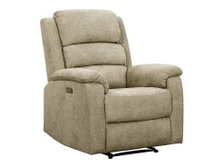 Online Vente-unique Poltrona articulada elétrica em tecido com apoio de pés e encosto inclináveis NEVERS Taupe