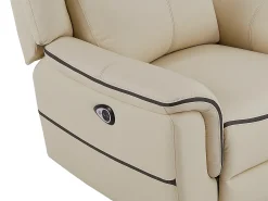 Vente-unique Poltrona articulada elétrica couro cor ADELIO^ Poltrona