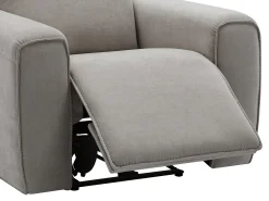 Poltrona|Vente-unique Poltrona articulada elétrica em tecido cor cinza LORGITA Cinzento claro / Cinzento