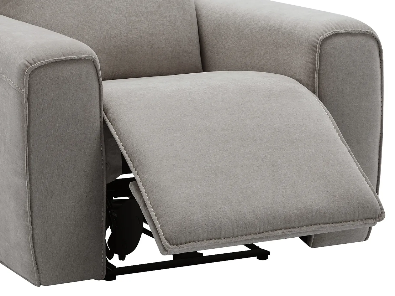 Poltrona|Vente-unique Poltrona articulada elétrica em tecido cor cinza LORGITA Cinzento claro / Cinzento