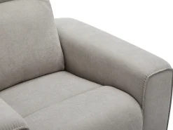 Poltrona|Vente-unique Poltrona articulada elétrica em tecido cor cinza LORGITA Cinzento claro / Cinzento