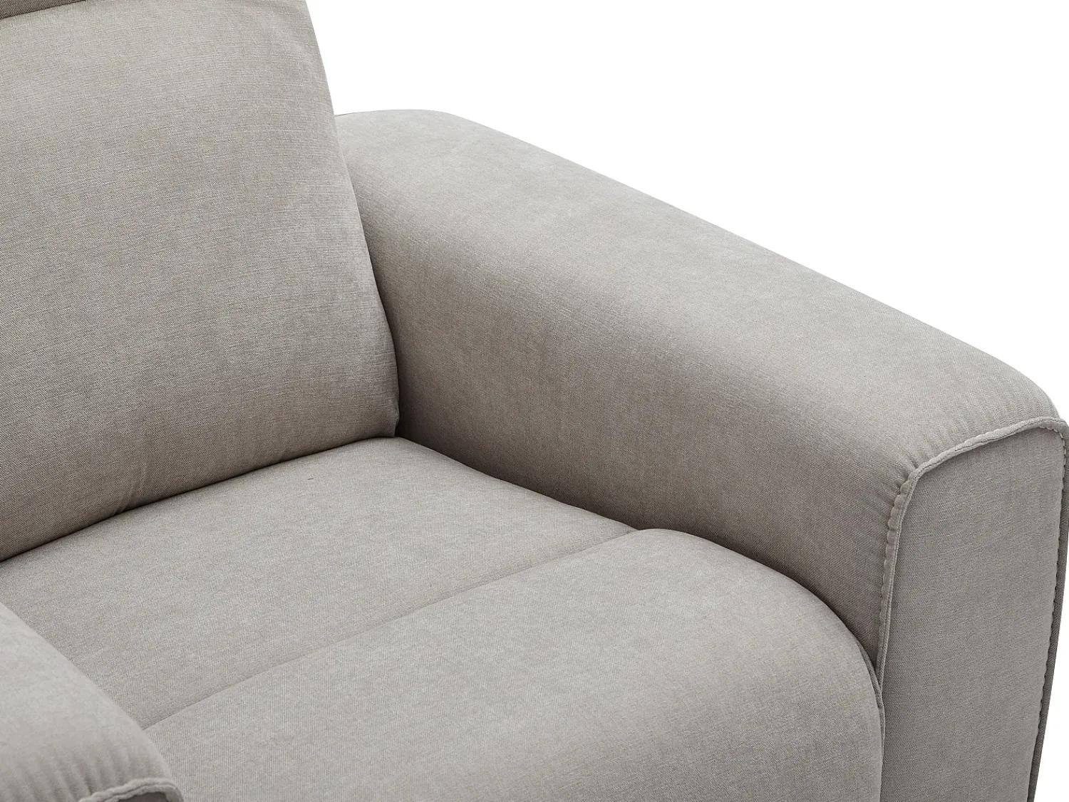 Poltrona|Vente-unique Poltrona articulada elétrica em tecido cor cinza LORGITA Cinzento claro / Cinzento