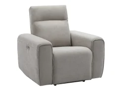 Poltrona|Vente-unique Poltrona articulada elétrica em tecido cor cinza LORGITA Cinzento claro / Cinzento