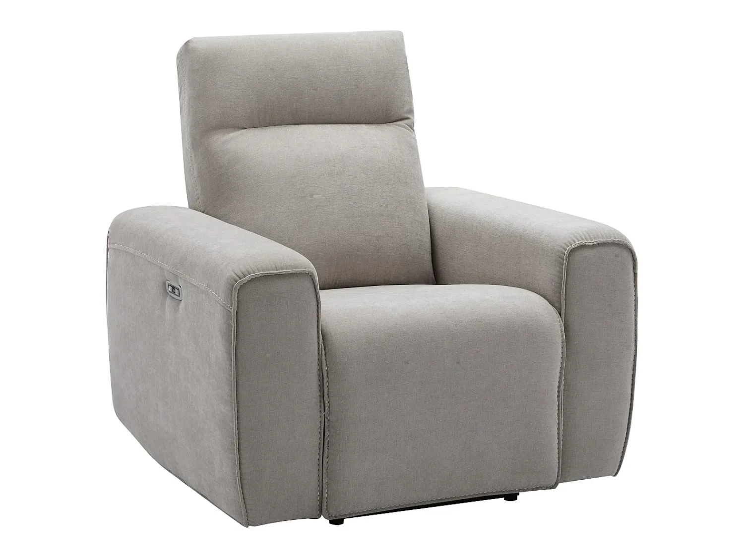 Poltrona|Vente-unique Poltrona articulada elétrica em tecido cor cinza LORGITA Cinzento claro / Cinzento