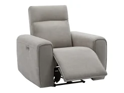 Poltrona|Vente-unique Poltrona articulada elétrica em tecido cor cinza LORGITA Cinzento claro / Cinzento