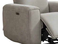 Poltrona|Vente-unique Poltrona articulada elétrica em tecido cor cinza LORGITA Cinzento claro / Cinzento