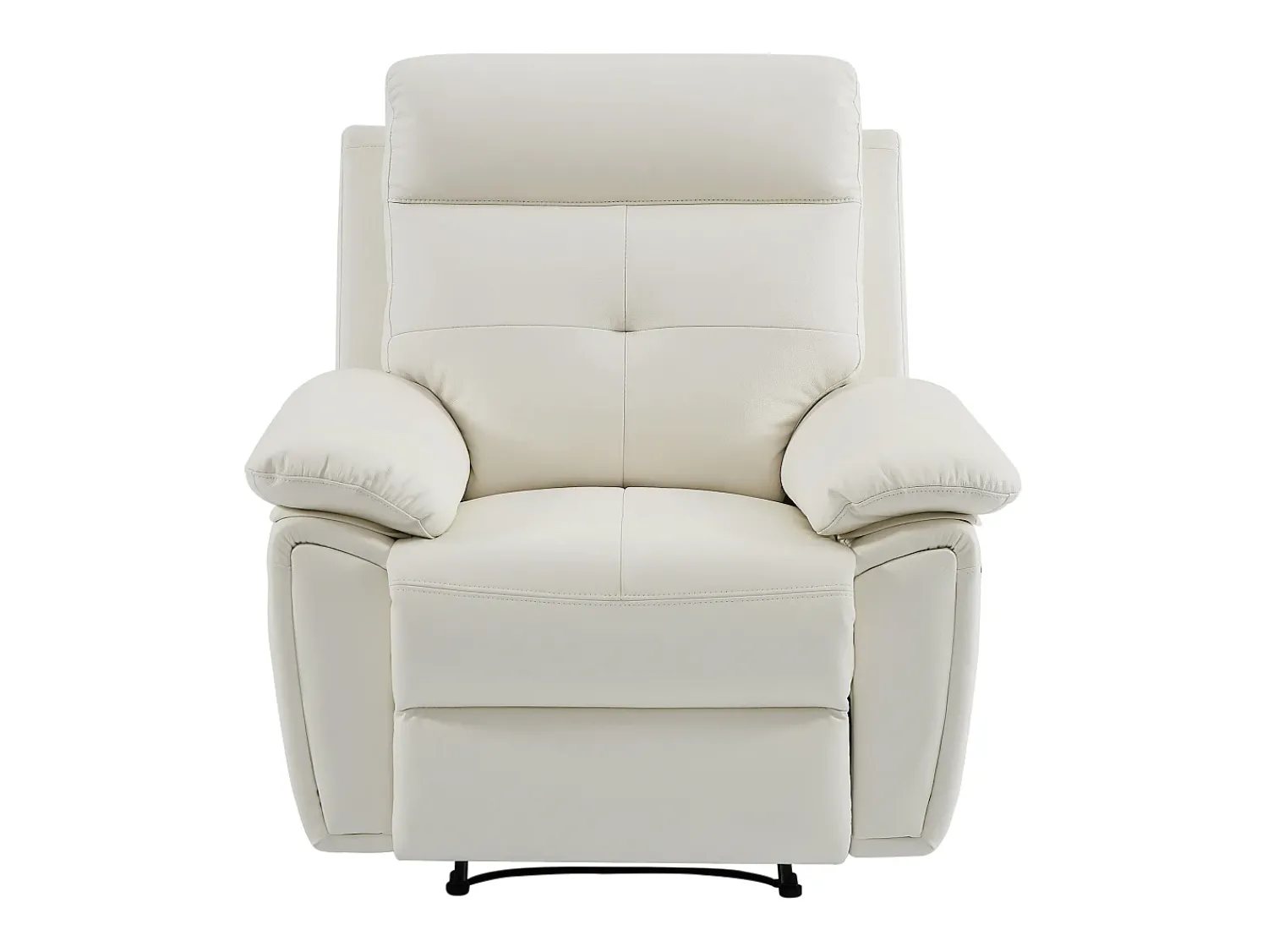 Poltrona*Vente-unique Poltrona articulada em pele branca estilo contemporâneo VINETA Branco