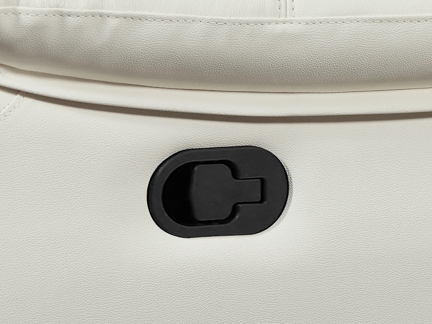 Poltrona*Vente-unique Poltrona articulada em pele branca estilo contemporâneo VINETA Branco