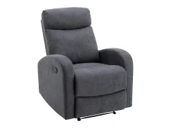 Vente-unique Poltrona articulada em tecido cinza estilo contemporâneo EVELYN^ Poltrona