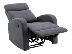 Vente-unique Poltrona articulada em tecido cinza estilo contemporâneo EVELYN^ Poltrona