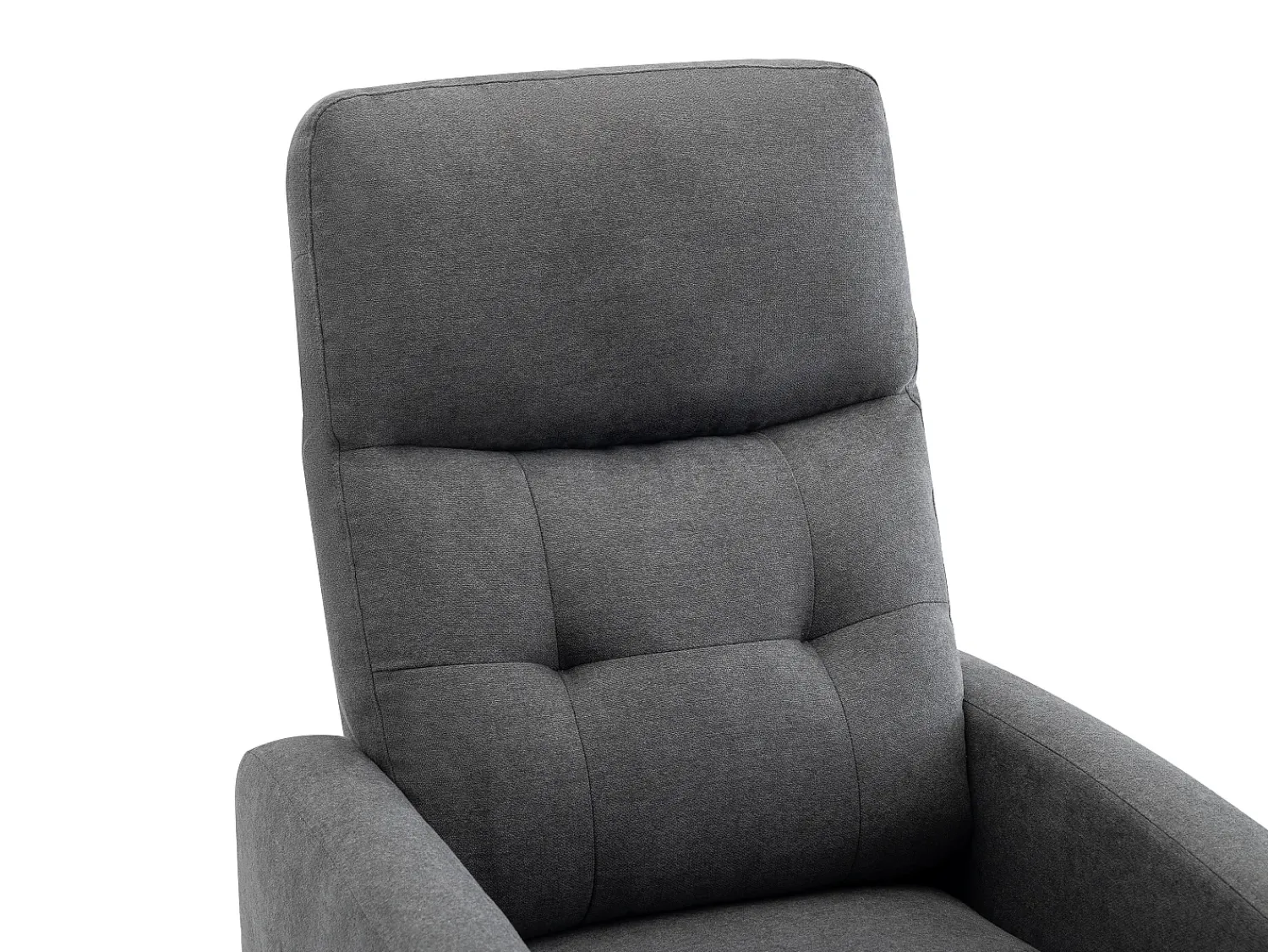 Clearance Vente-unique Poltrona articulada em tecido capitonê cor antracite JARAMILO Cinza antracite