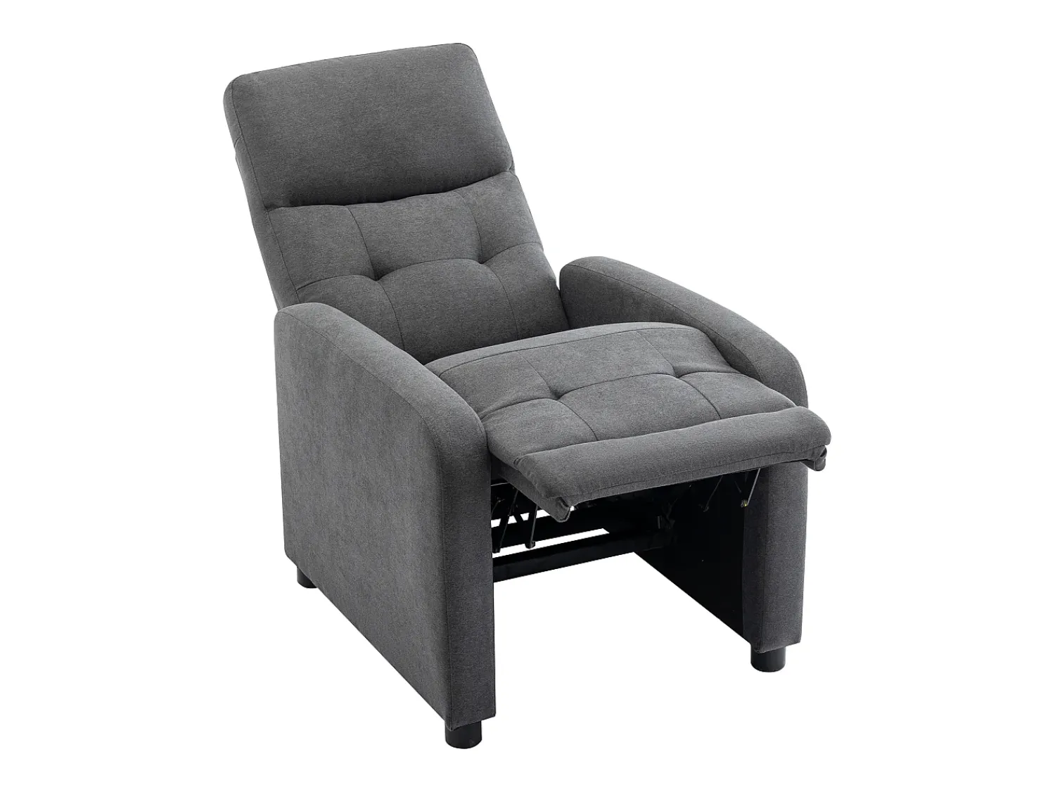 Clearance Vente-unique Poltrona articulada em tecido capitonê cor antracite JARAMILO Cinza antracite