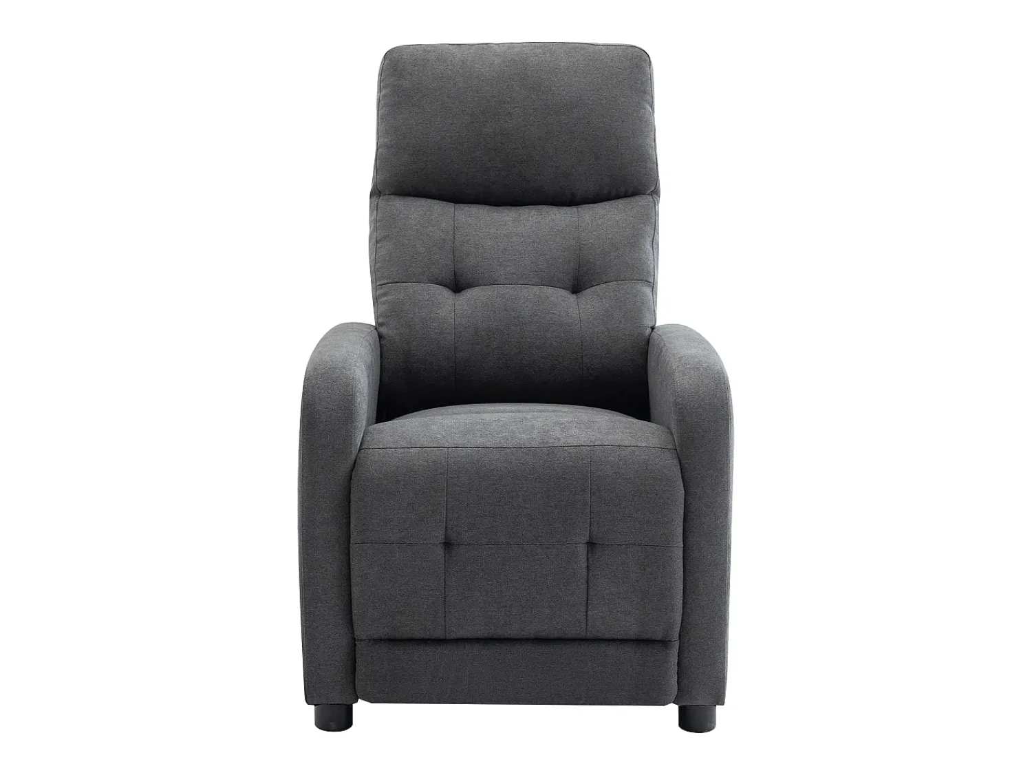 Clearance Vente-unique Poltrona articulada em tecido capitonê cor antracite JARAMILO Cinza antracite