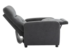 Clearance Vente-unique Poltrona articulada em tecido capitonê cor antracite JARAMILO Cinza antracite