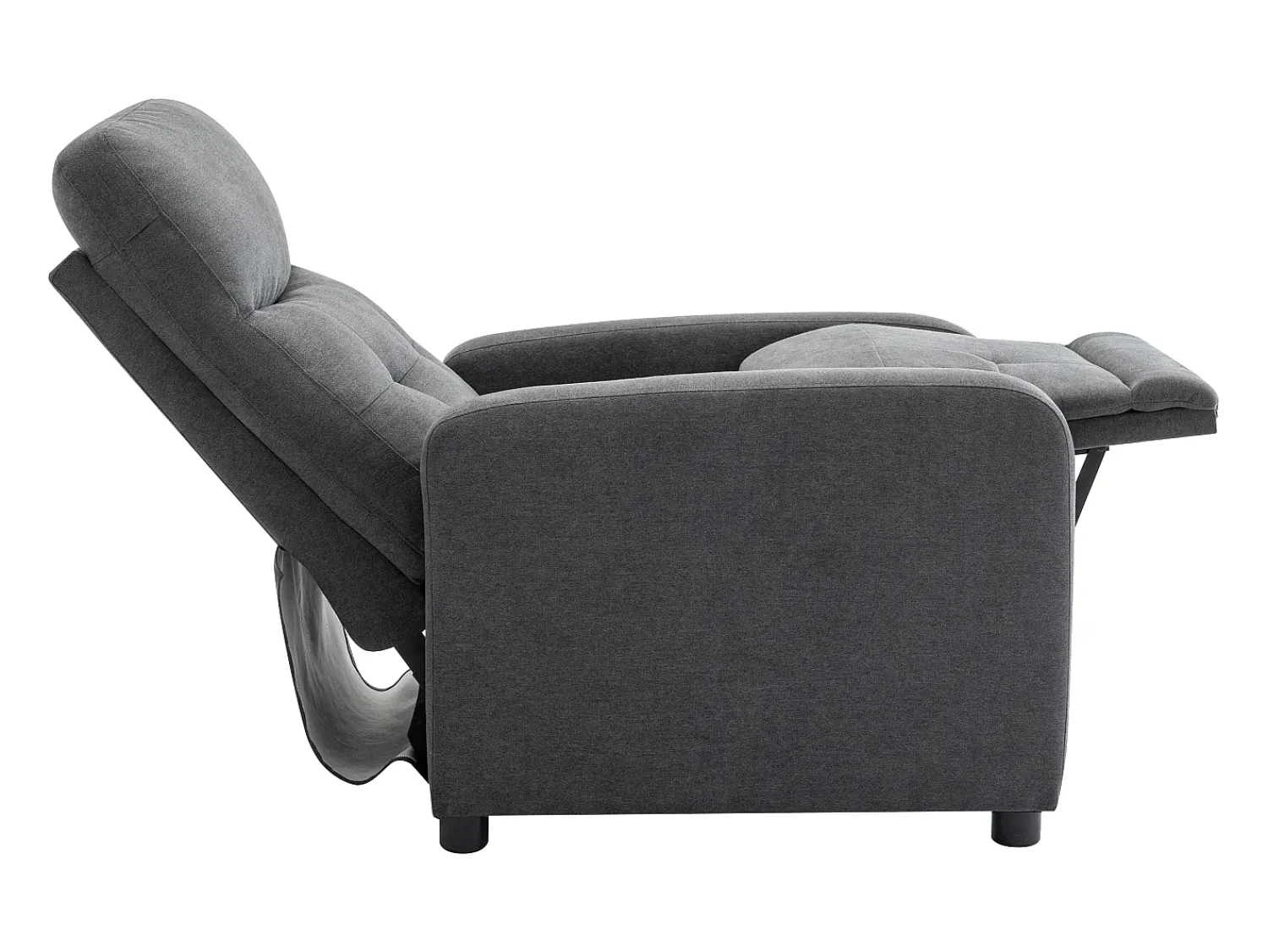 Clearance Vente-unique Poltrona articulada em tecido capitonê cor antracite JARAMILO Cinza antracite
