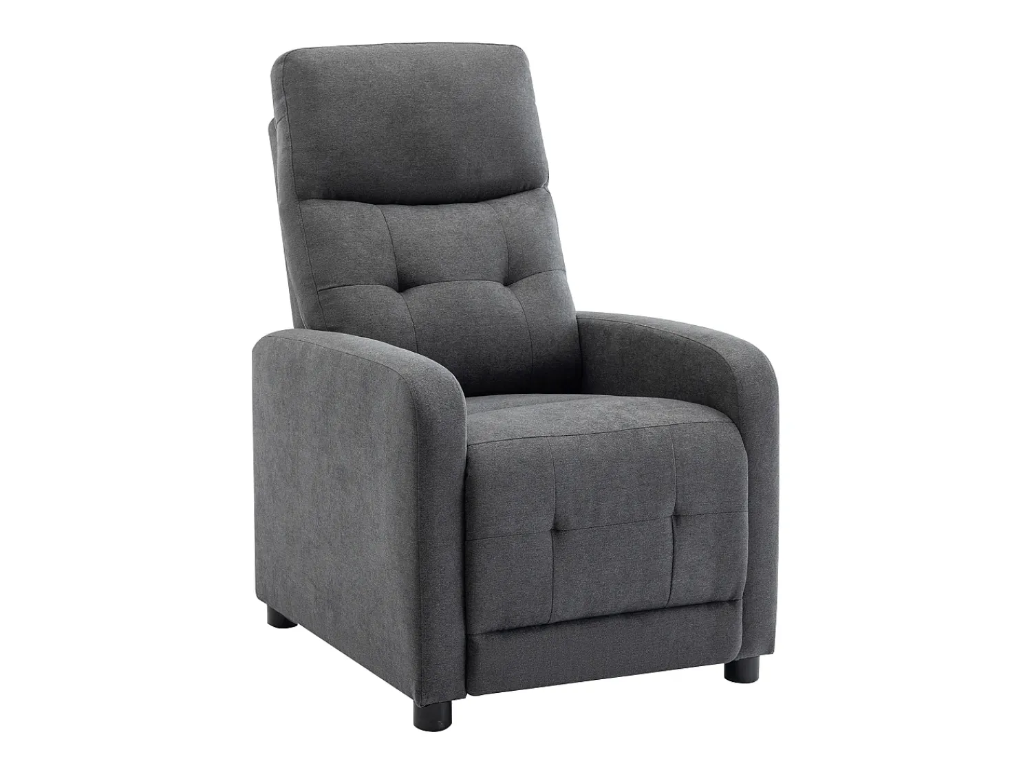 Clearance Vente-unique Poltrona articulada em tecido capitonê cor antracite JARAMILO Cinza antracite