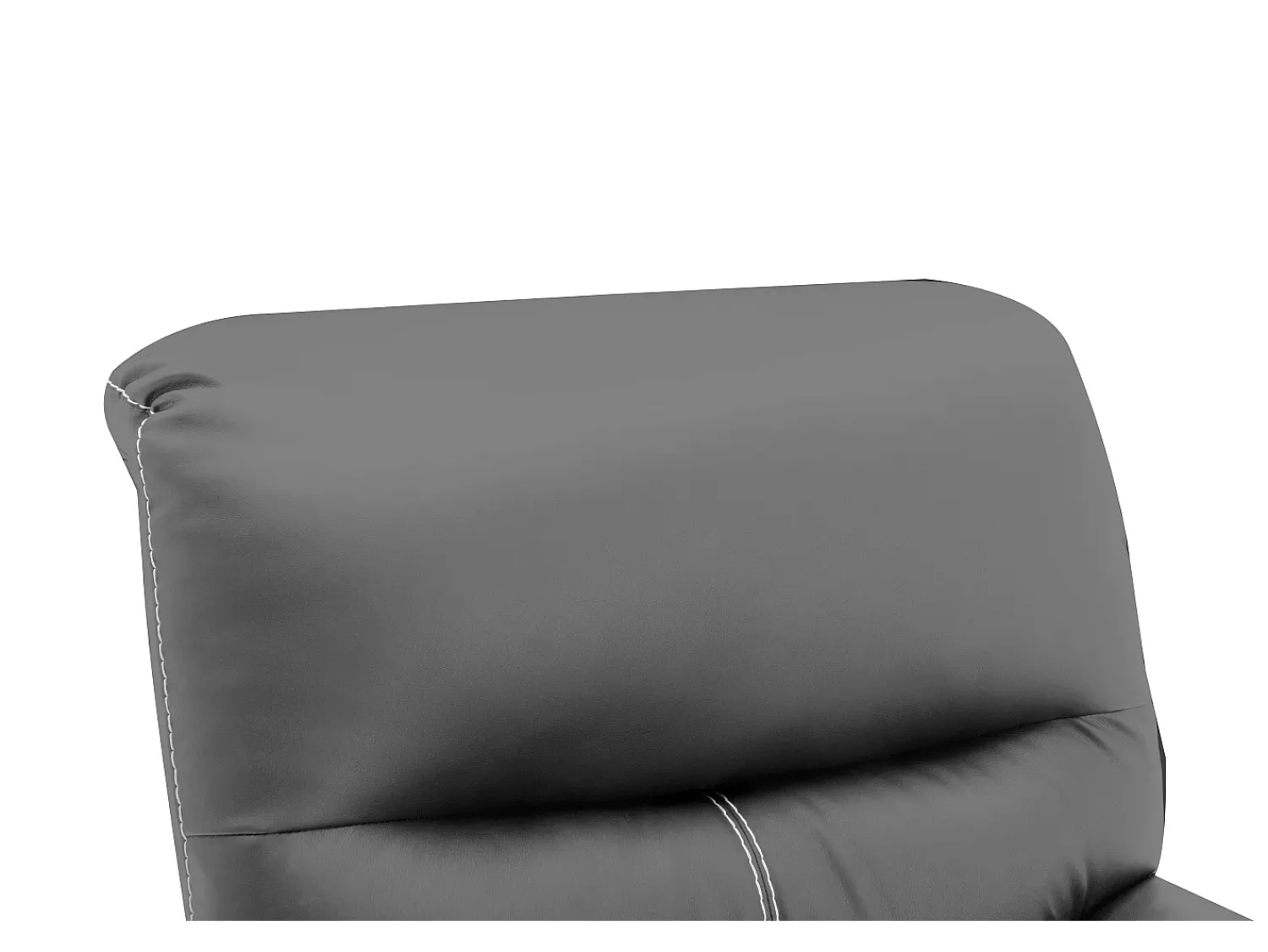 Best Vente-unique Poltrona articulada manual em pele sintética cinza CANBY Cinzento