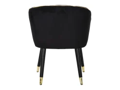 Poltrona* Poltrona Assento Veludo Com Borda Dourada Paris Mauro Ferretti Preto