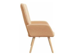 Poltrona|vidaxl poltrona 62 x 67 x 95,5 cm Tecido Sherpa Bege