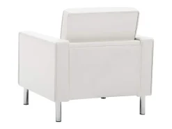 vidaxl Poltrona branca 75x70x75 cm couro sintético^ Poltrona