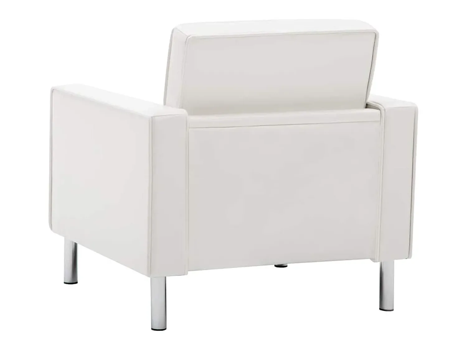 vidaxl Poltrona branca 75x70x75 cm couro sintético^ Poltrona