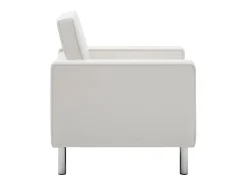 vidaxl Poltrona branca 75x70x75 cm couro sintético^ Poltrona