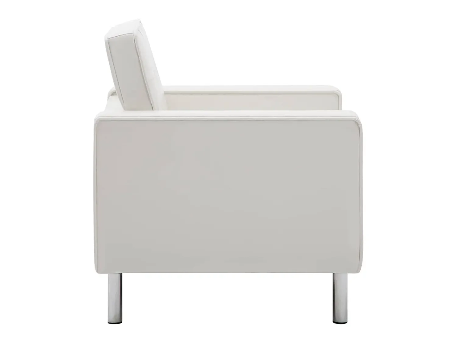 vidaxl Poltrona branca 75x70x75 cm couro sintético^ Poltrona