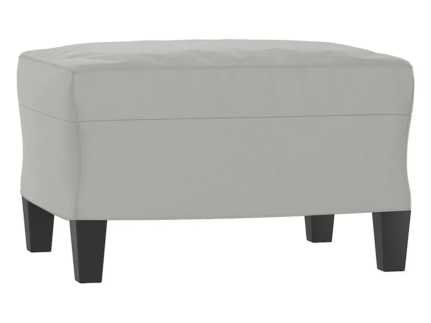Poltrona c/ apoio de pés 60 cm tecido de microfibra cinza-claro PT808959^ Poltrona