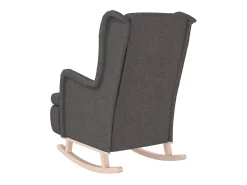 Clearance Poltrona c/ pés de baloiço seringueira tecido cinza-escuro PT185449 Cinzento