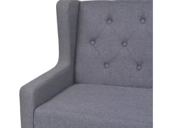 Poltrona*Mobikasa Poltrona cadeira assento de descanso sofá de design para sala de estar tecido cinza 1102324 Cinzento