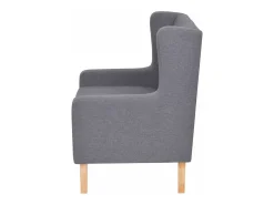 Poltrona*Mobikasa Poltrona cadeira assento de descanso sofá de design para sala de estar tecido cinza 1102324 Cinzento
