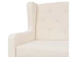 Poltrona|Mobikasa Poltrona cadeira assento de descanso sofá de design para sala de estar tecido creme 1102129/3 Branco