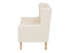 Poltrona|Mobikasa Poltrona cadeira assento de descanso sofá de design para sala de estar tecido creme 1102129/3 Branco