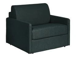 Vente-unique Poltrona cama express em tecido verde pinheiro - Dormir 100 cm - Colchão 14 cm - CALIFE Verde pinho