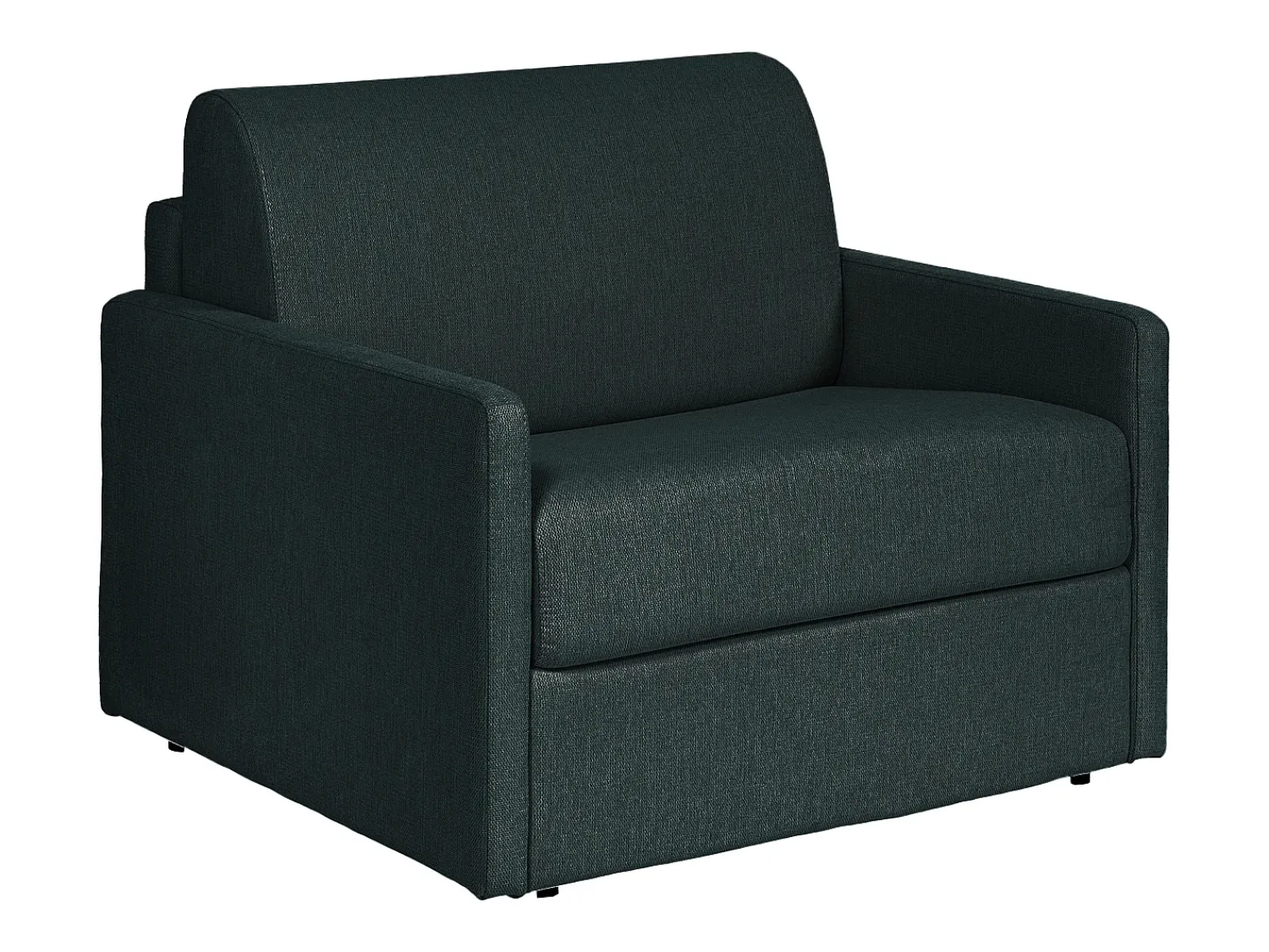Vente-unique Poltrona cama express em tecido verde pinheiro - Dormir 100 cm - Colchão 14 cm - CALIFE Verde pinho