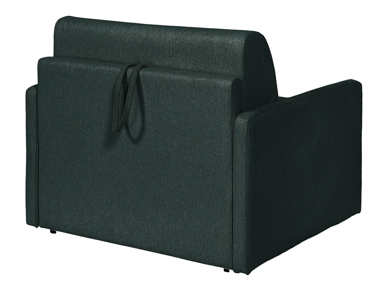 Vente-unique Poltrona cama express em tecido verde pinheiro - Dormir 100 cm - Colchão 14 cm - CALIFE Verde pinho