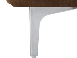Best Vente-unique Poltrona Chesterfield em microfibra com aspecto de couro envelhecido EDWINA Castanho