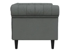 Poltrona| Poltrona chesterfield tecido -escuro PT516425 Cinzento