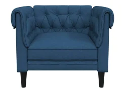 Poltrona* Poltrona chesterfield tecido PT880219 Azul
