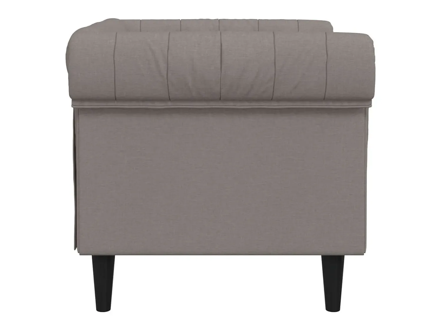 Hot Poltrona chesterfield tecido cinzento-acastanhado PT856641 Taupe